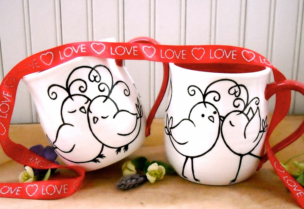 mug gift bird valentine